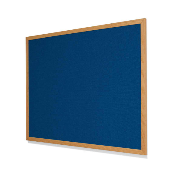 Guilford of Maine FR701 Sapphire Cork Board with Narrow Red Oak Frame